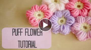 How to crochet a puff flower