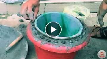 Amazing flower pot making