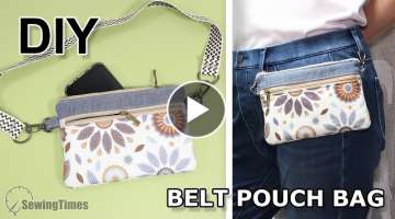 DIY BELT POUCH BAG Easy Waist Bag Fanny Pack Tutorial