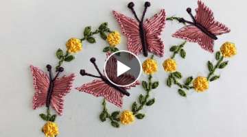 Fluttering Butterfly Embroidery 