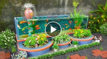Beautify your garden with aquarium and planters | Creative DIY ideas