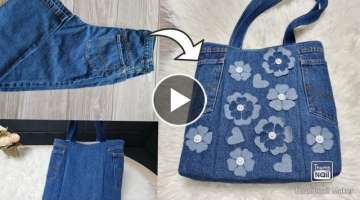 Shorts Jeans Bag DIY Jeans Recycle Bag from Jeans