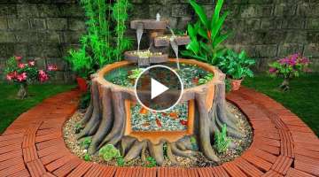 DIY waterfall aquarium easily for your garden