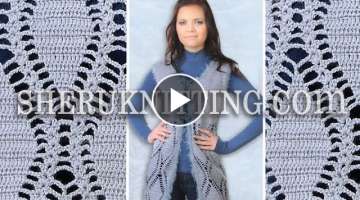Crochet Sleeveless Cardigan Model 