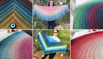 Glamorous Women's Shawl Poncho Knitting Patterns