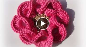 3D crochet flowers multi petals 