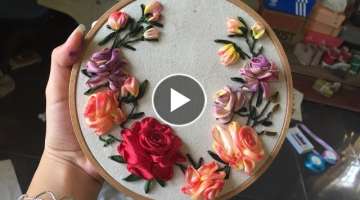 Ribbon Embroidery Rosa