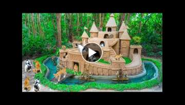 Cat Rescue From Abandoned Feeding Cat 50 Days Build Castle And Eel Pond Around Dog House