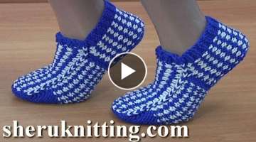 How to Make Knitted Sock With Lazy Jacquard Tutorial 287