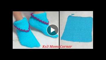 How to knit Very easy women booties knitting in hindi 