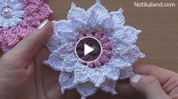 Crochet flower tutorial 