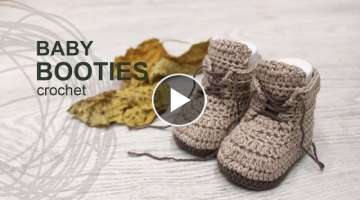 Tutorial Baby Booties Crochet 