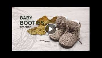 Tutorial Baby Booties Crochet 