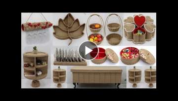10 Best Out Of Waste Ideas for Space Saving Organizer, Jute Craft Ideas