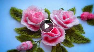 Hand Embroidery How to embroider a rose
