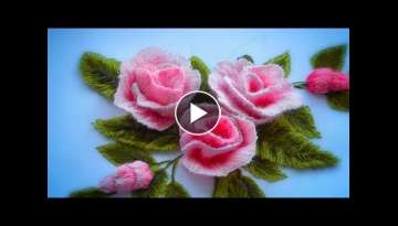 Hand Embroidery How to embroider a rose