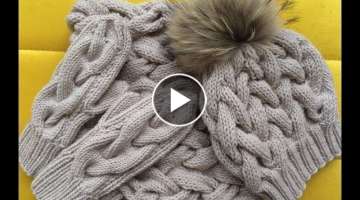  How to make knit beanie neckstrap gloves