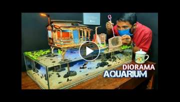 Make A Fisherman's House Diorama Aquarium - DIY AQUARIUM DECORATIONS IDEAS