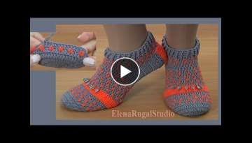 Colorful Slipper Socks Pattern